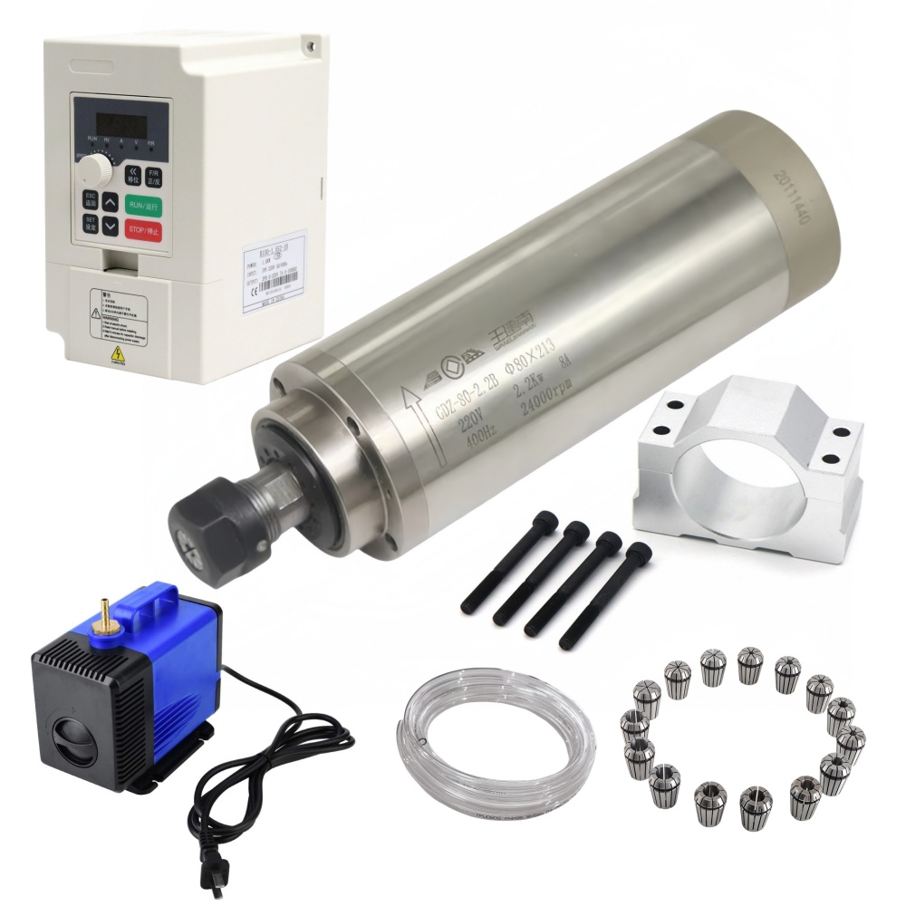 GDZ-80-2.2B 80mm 2.2KW ER20 수냉 - 2.2Kw Water Cooled Spindle Kit Vfd 리뷰 및 가격